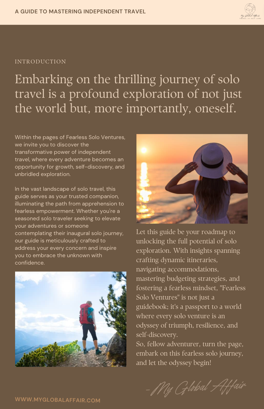 Fearless Solo Ventures: A Guide to Mastering Independent Travel - Digital Download - My Global Affair