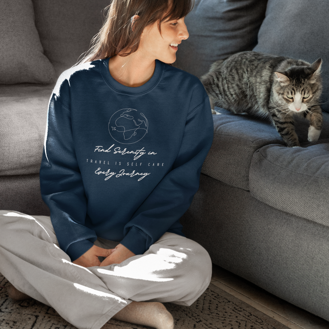 Find Serenity in Every Journey Crewneck Sweatshirt - My Global Affair