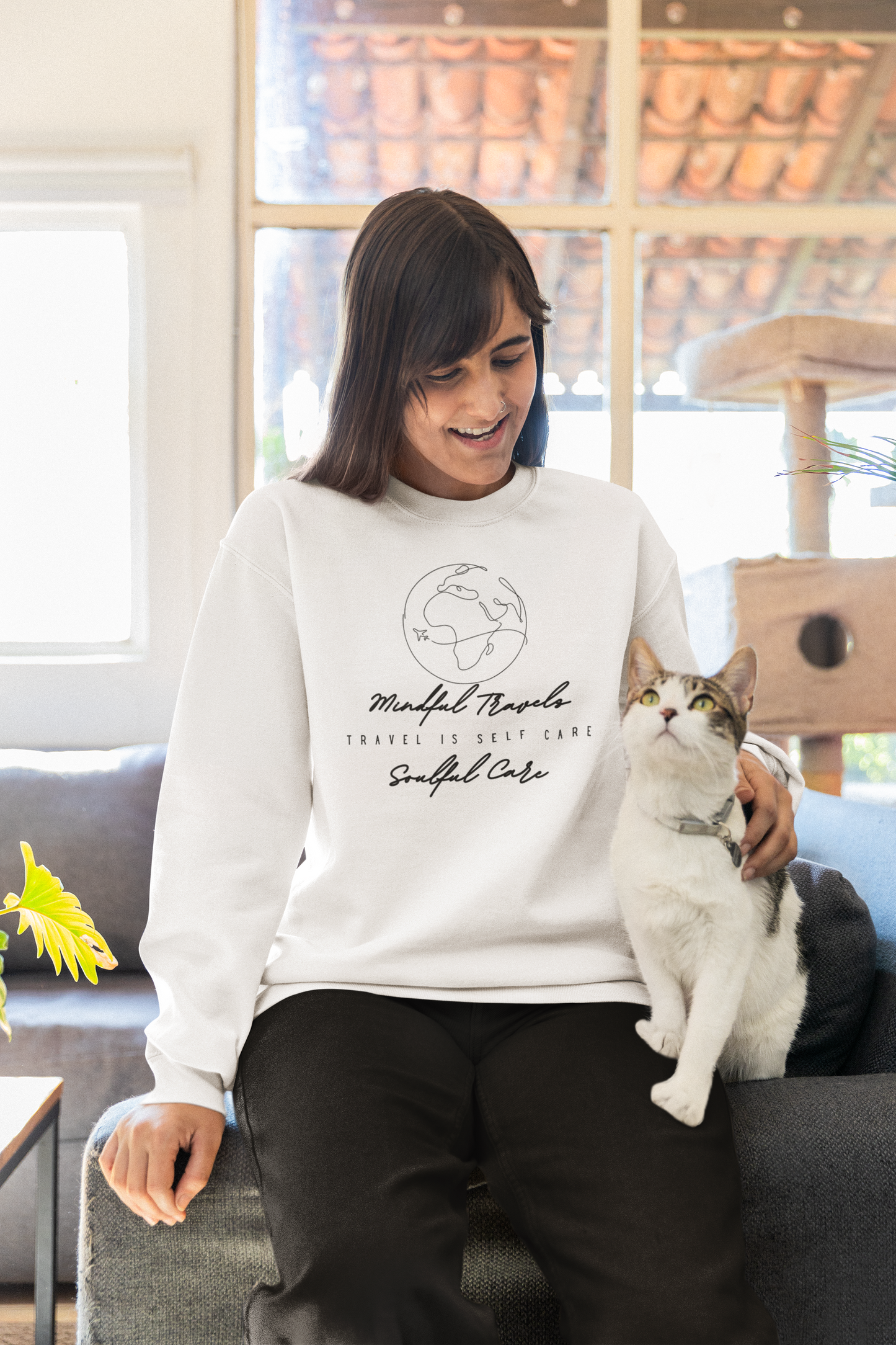 Mindful Travels Soulful Care Crewneck Sweatshirt - My Global Affair