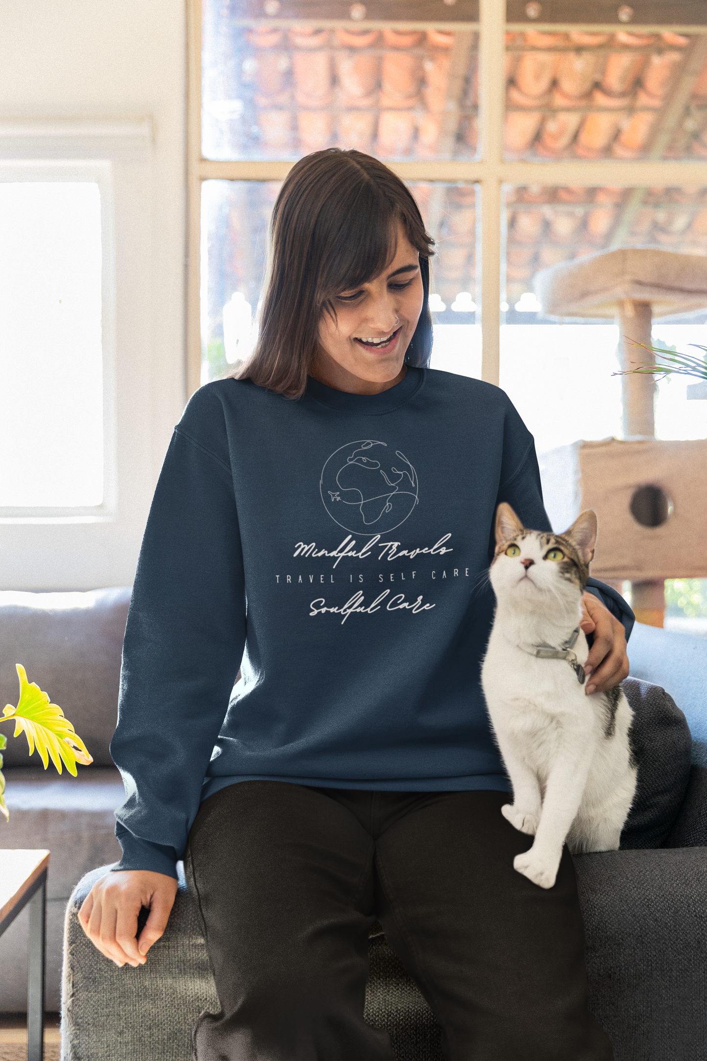 Mindful Travels Soulful Care Crewneck Sweatshirt - My Global Affair